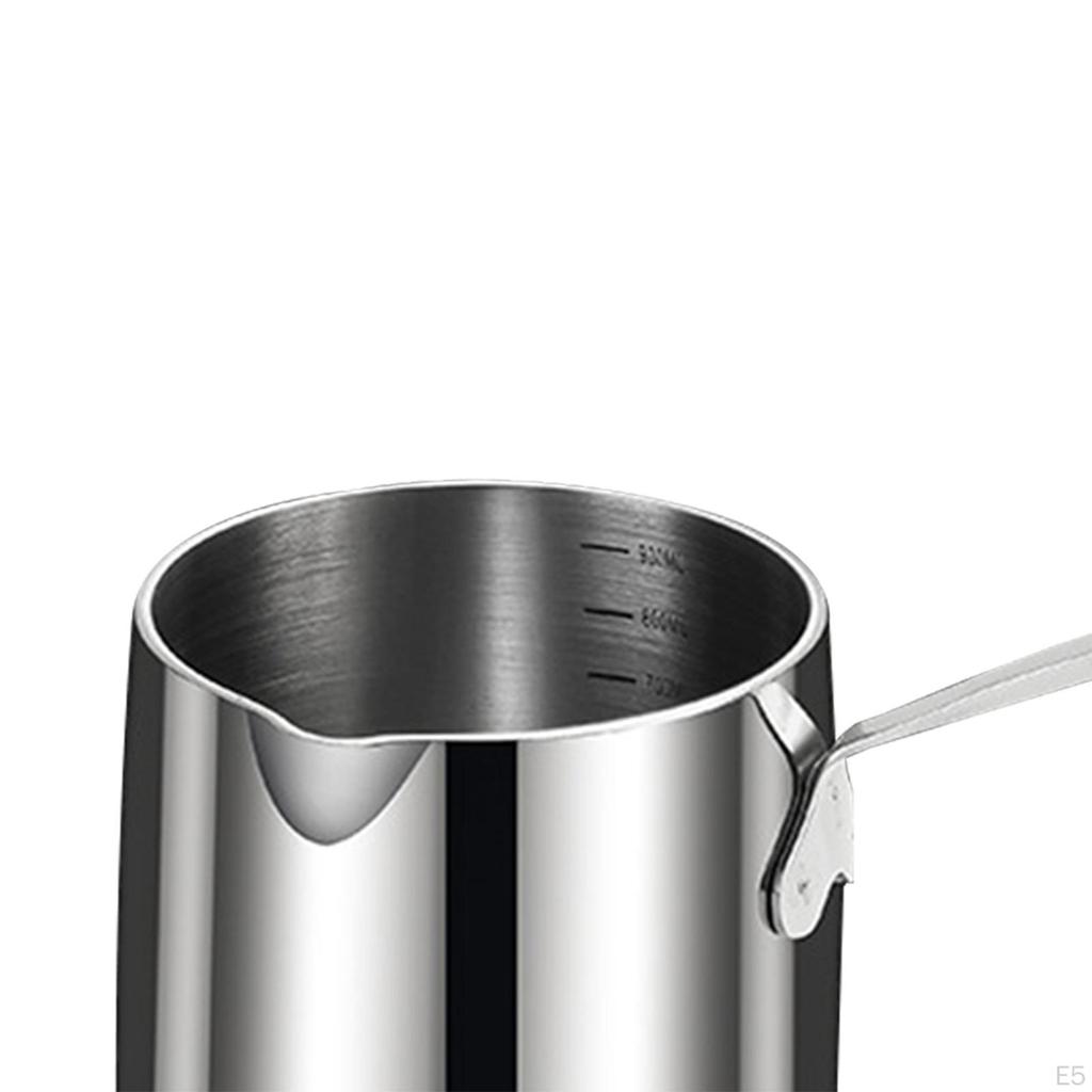 Deep Fryer Cooking Pot Saute Pan Practical Comfortable Grip Small with Handle Milk for Home