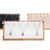 Bamboo Wood Jewelry Display Stand for Necklaces, Earrings, and Pendants