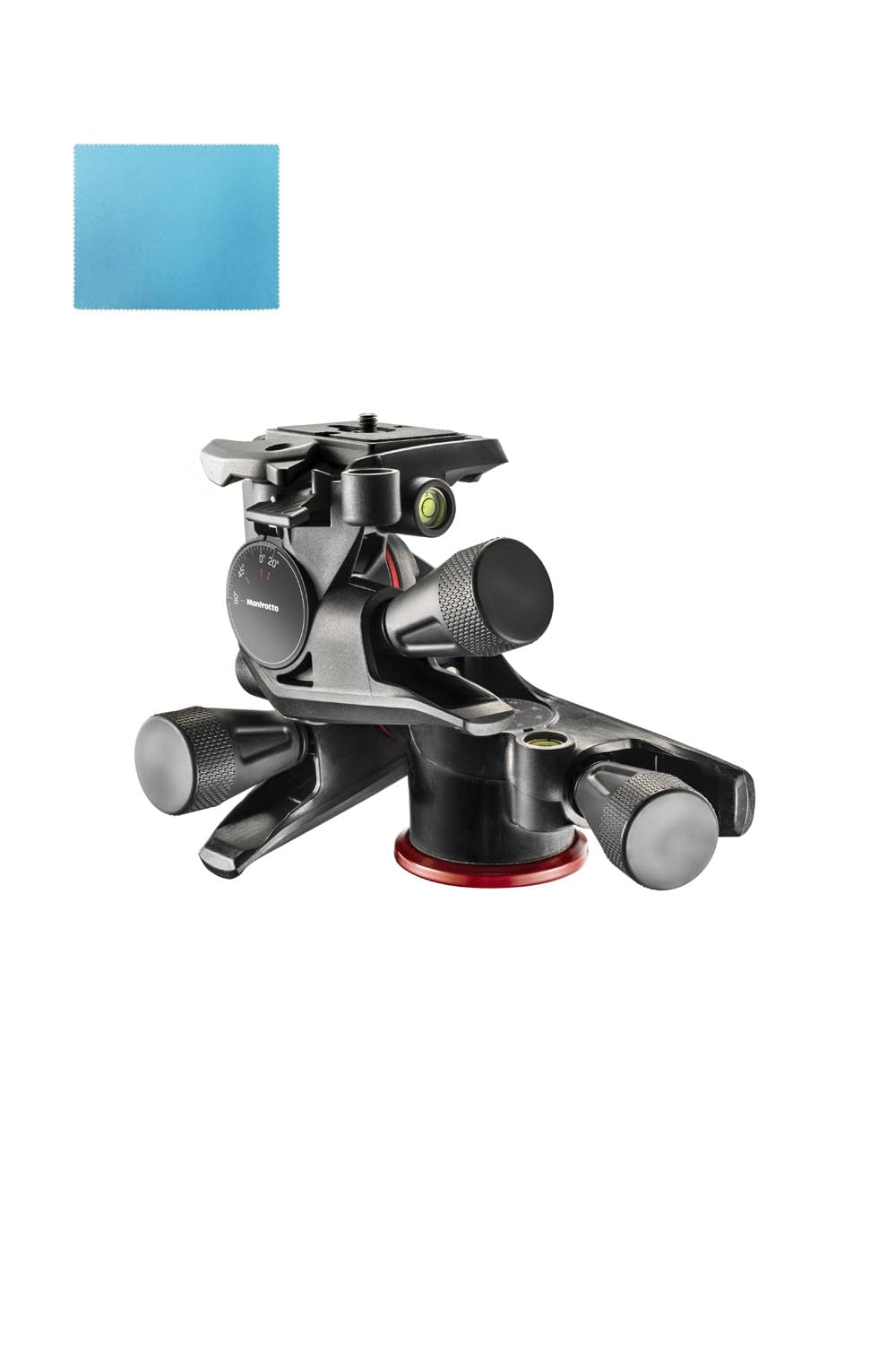 Manfrotto XPRO Geared Tripod Head JP A00058BMN 750g 4kg Load Precision Framing Photography Cleaning Cloth