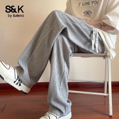 Pantalon décontracté droit texturé pour homme Baleno S&K