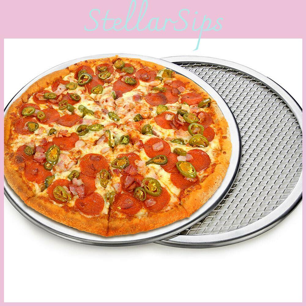 Pizza Round Aluminum Mesh Tray Barbecue Kitchen Supplies Baking Multiple Sizes