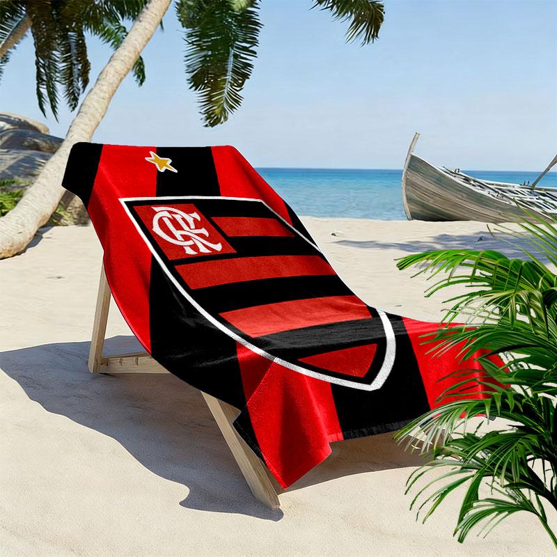 Telo Mare con Stampa Logo Flamengo2, Grande Morbido Asciugatura Rapida per Spiaggia Campeggio Nuoto