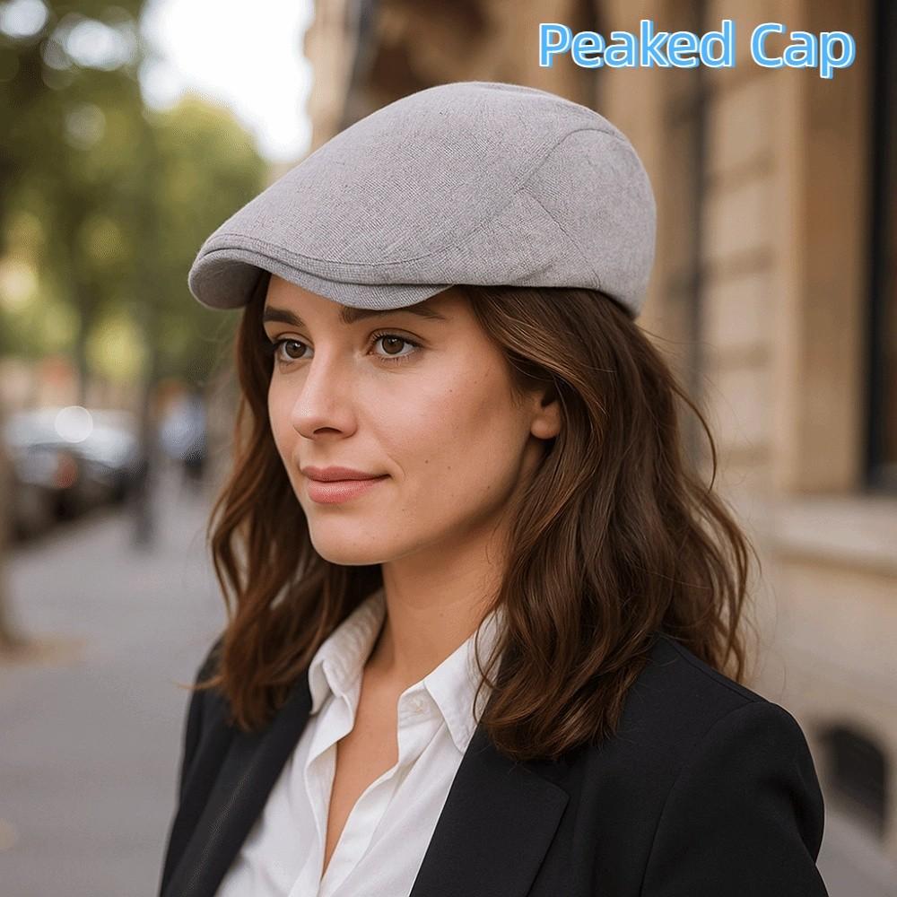 Breathable Duckbill Hats Plain Design Flat Hats Curved Brimmed Hat Forward Hat  Autumn