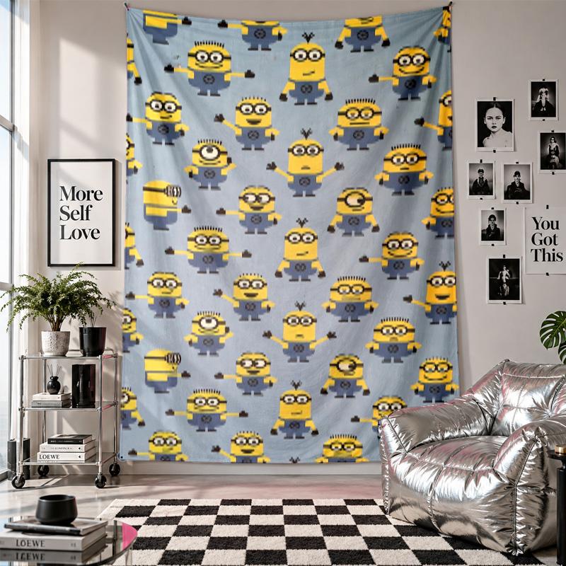 Wall TapestryMinions Art Hanging Cloth Decorative Background Cover for Room Decoration