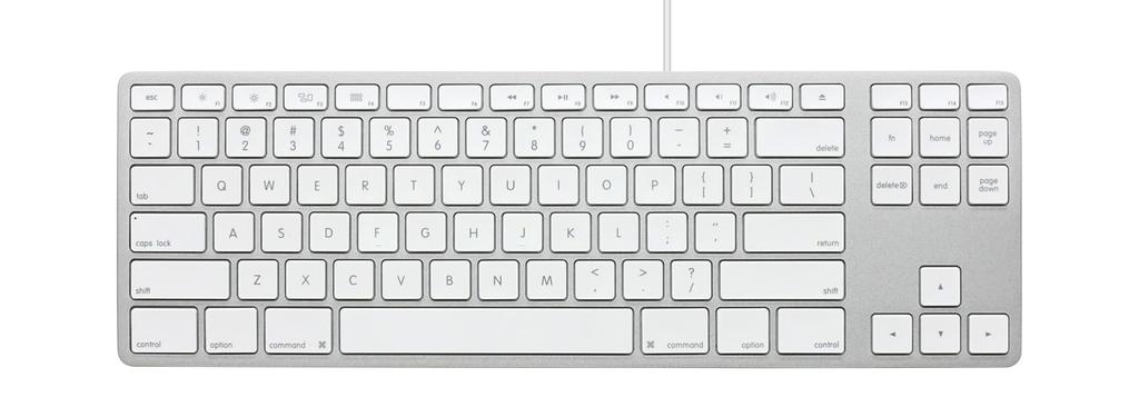 Matias Wired Aluminum Tenkeyless keyboard for Mac Silver English Layout USB Silver