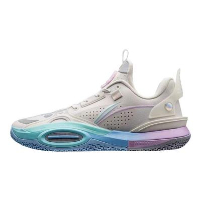 Li Ning All City 10 V1 Marshmallow Demping Antislip Low-Top Basketbalschoenen Heren sneakers Parelwit ABAS009-AN