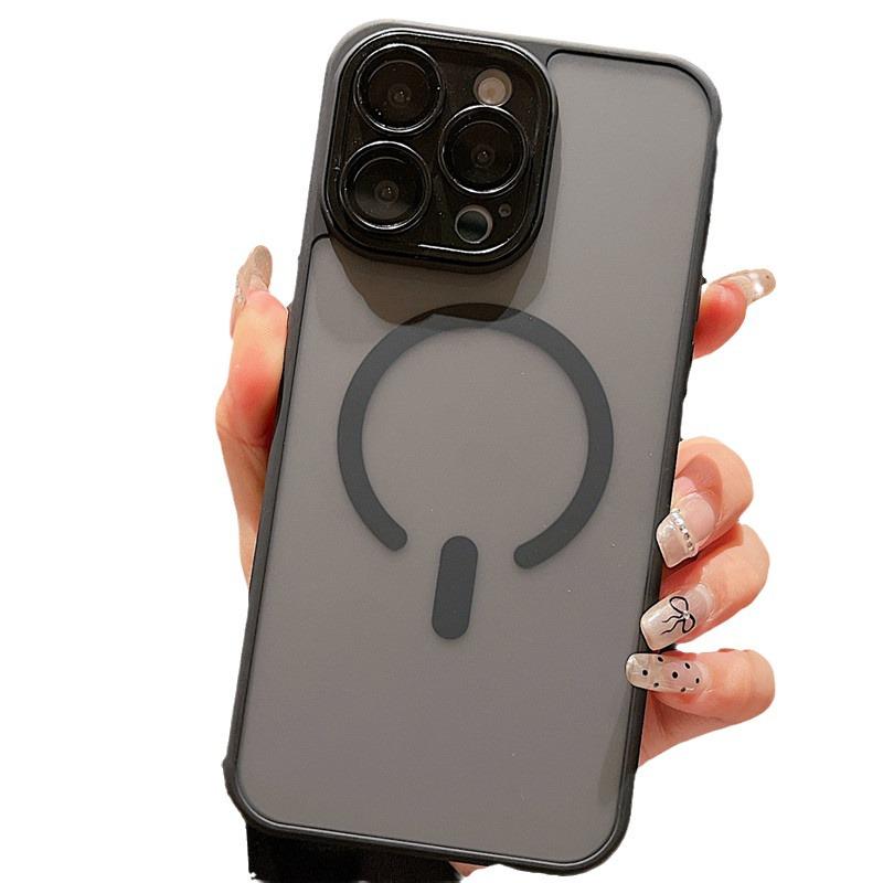 Magnetic Skin-Feel Phone Case for iPhone 17 Pro Max, Compatible with Apple 16/15/14/13, Frosted and Semi-Transparent Design.