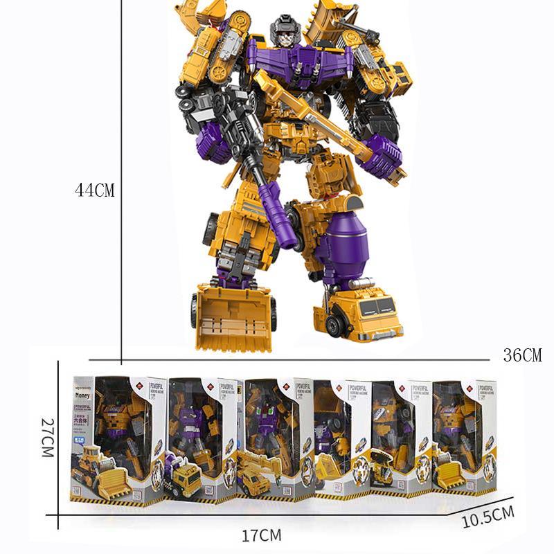 Devastator King Kong Robot Engineering Vehicle Action Figure - Six-In-One Model for Kids