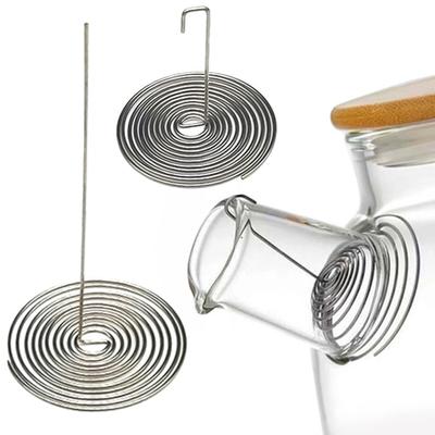 2/4 Stück Teekannenausguss Sieb Tragbarer Spiral Kaffeefilter Teesieb Edelstahl