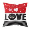 Valentine's Day Cushion Short Plush Love Printed Cushion Cover Car Bedside Cushion Gift