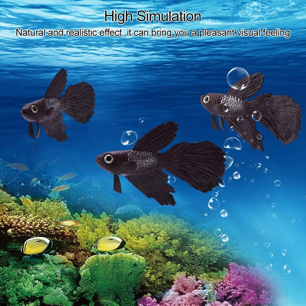 FTVOGUE Аквариум Плавающий Силиконовый Искусственный Забавный Рыбка Украшение Реалистичная Подделка (коричневый)