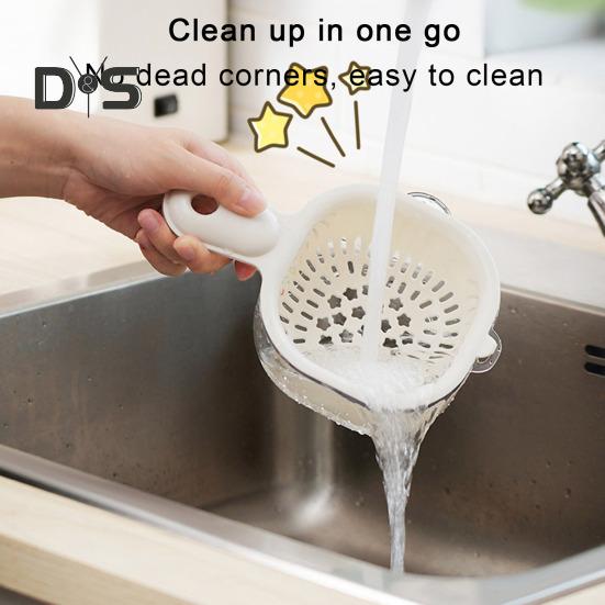 Drain Basket Colander Fruits Vegetables Strainer Dual-Layer Design Food-Grade BPA Free Kitchen Draining Basket with Handle