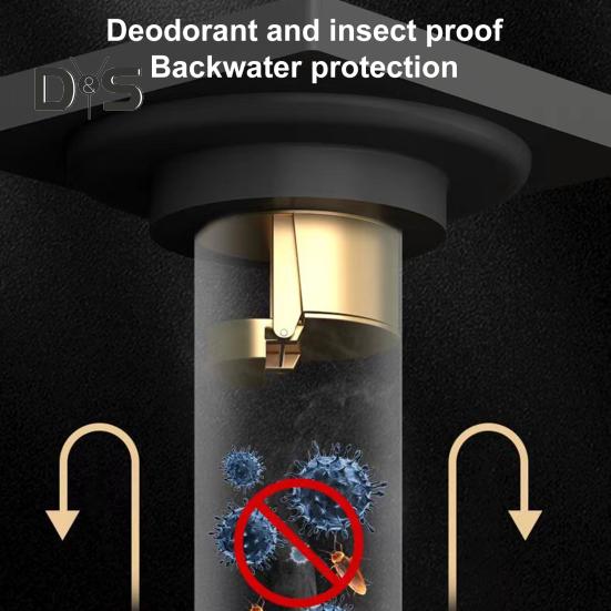 Shower Floor Drain Insert Anti-Backflow Valve Deodorizing Cartridge Fast Drainage Anti-Slip Design Toilet Floor Drain