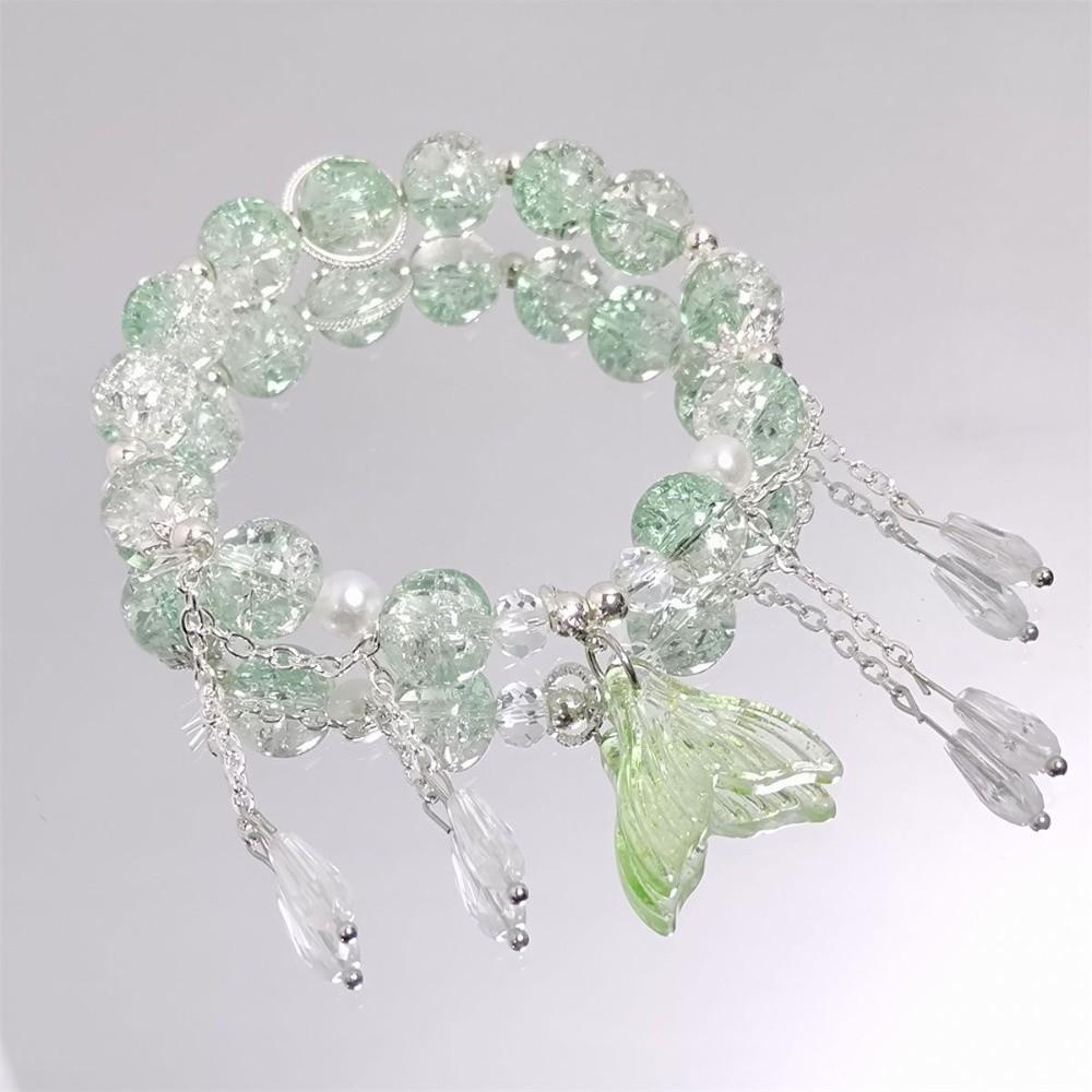 

Exquisite Colorful Beads Bracelet Sweet Sweet Lucky Hand Chain Lucky Charm зелений