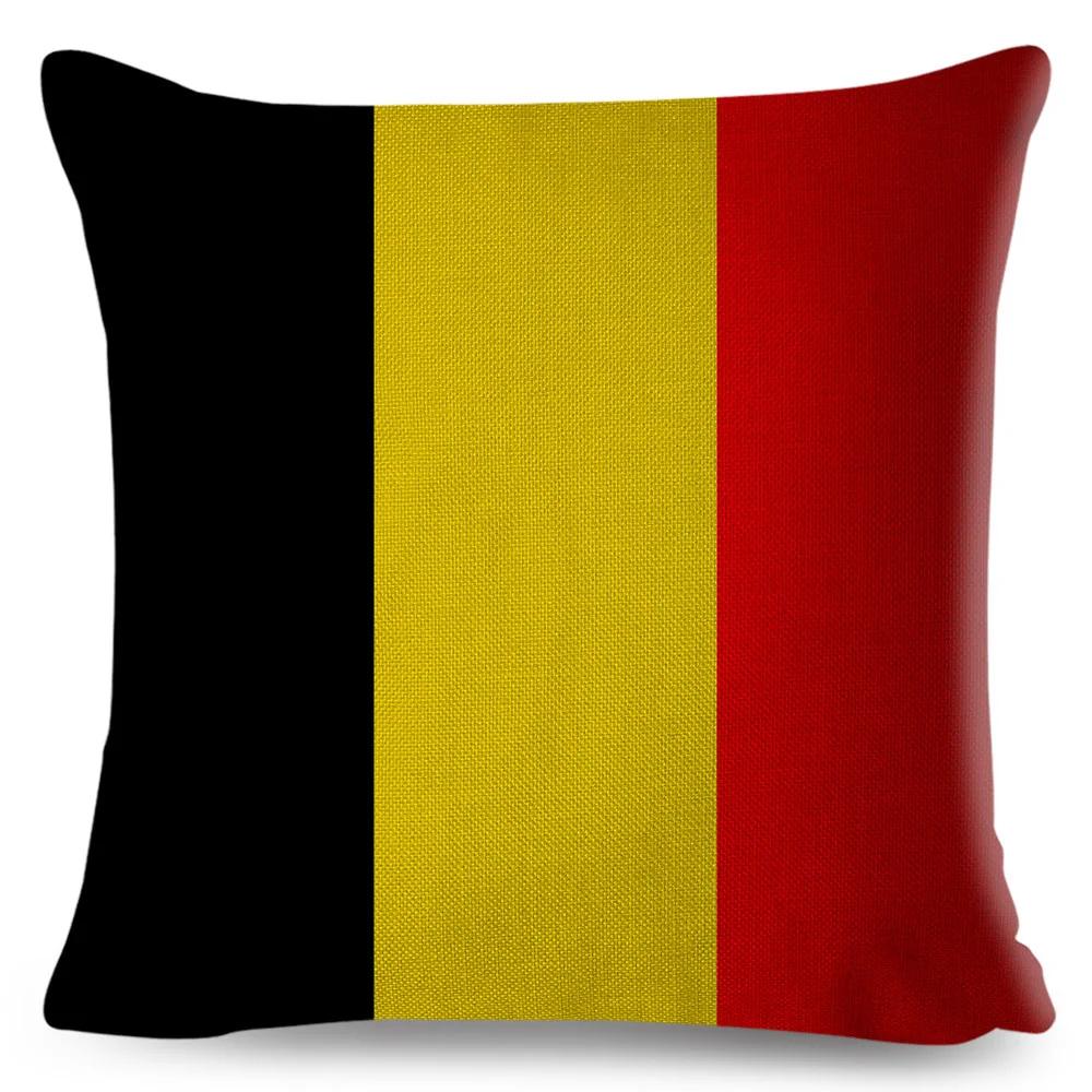 50 Style National Flag Cushion Cover for Sofa Home Children Room Decor Geometric Print Pillowcase Polyester Pillow Case 45x45cm