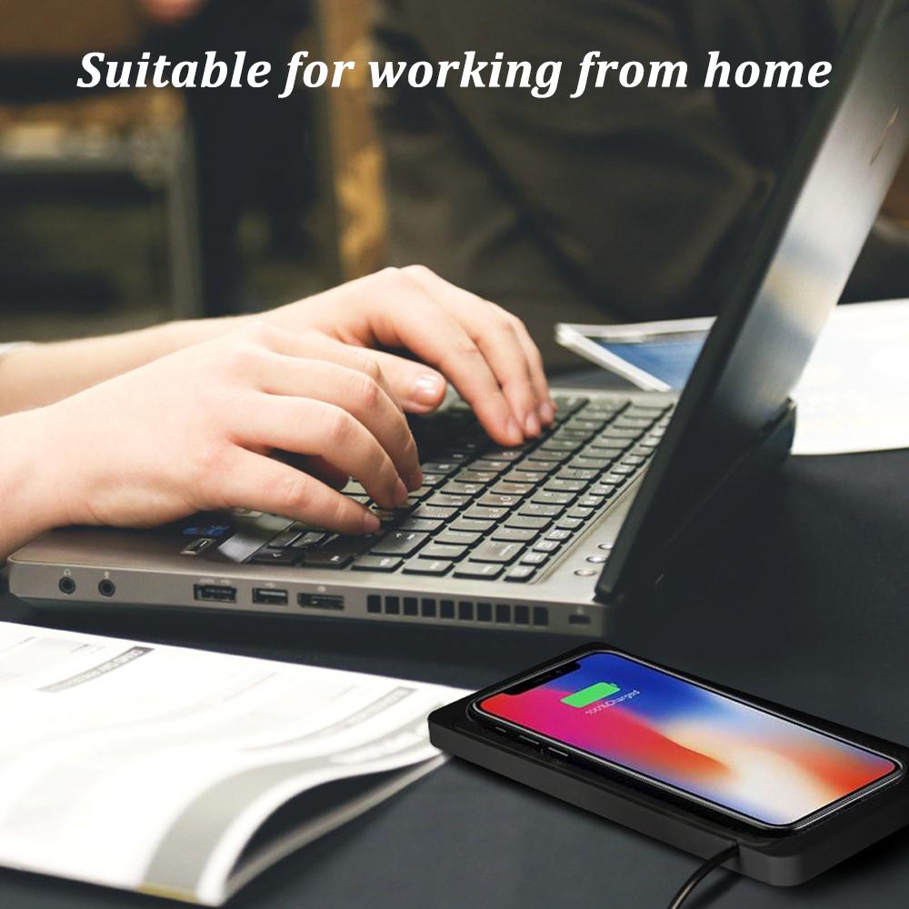15W Wireless Charger Car Non-Slip Silicone Pad For iPhone 11 12 13 14 Pro Max Samsung Phone USB Type C Fast Charging Mat Stand