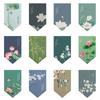 Chinese Half Curtain Ancient Style Lotus Printed Pennant Kitchen Door Short Curtain Home Bedroom Window Decor Window Shade