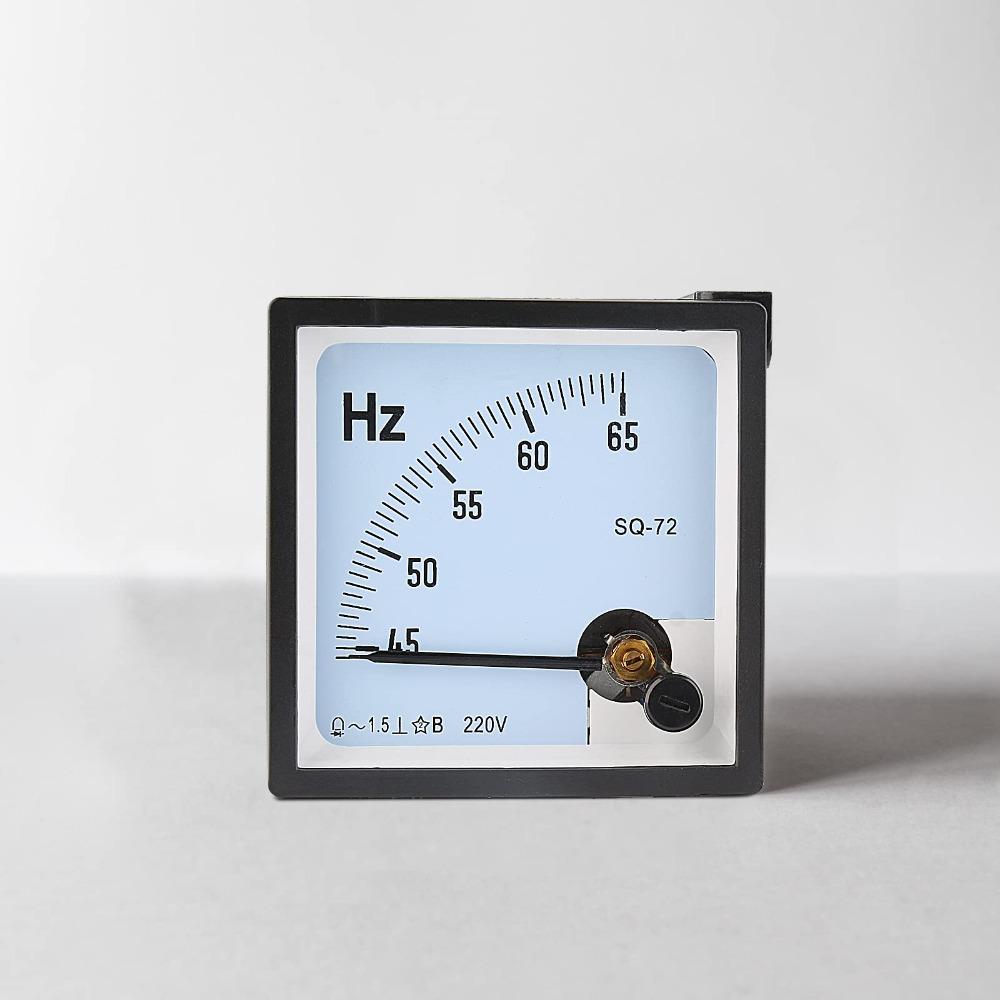 Copper+plastic Frequency Panel Meter 45-65Hz 220V Pointer Type Analog Panel Electrician