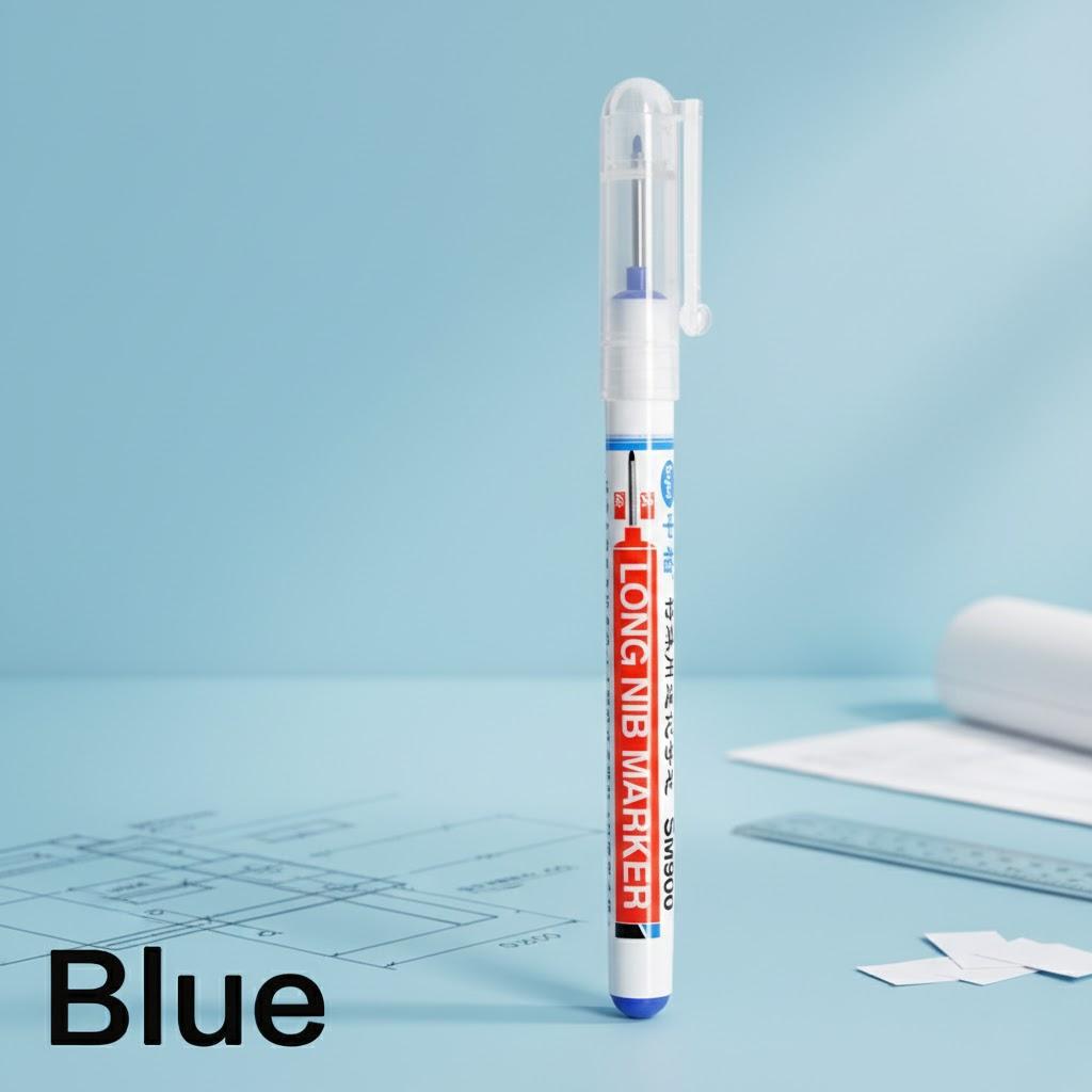 20MM Red Black Blue White Ink Long Head Markers for Bathroom Woodworking Multi-purpose Deep Hole Marker Pens