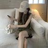 2026 Women's Casual Suit: Loose Vest Top & High-Waist Wide-Leg Shorts Two-Piece Set for Summer