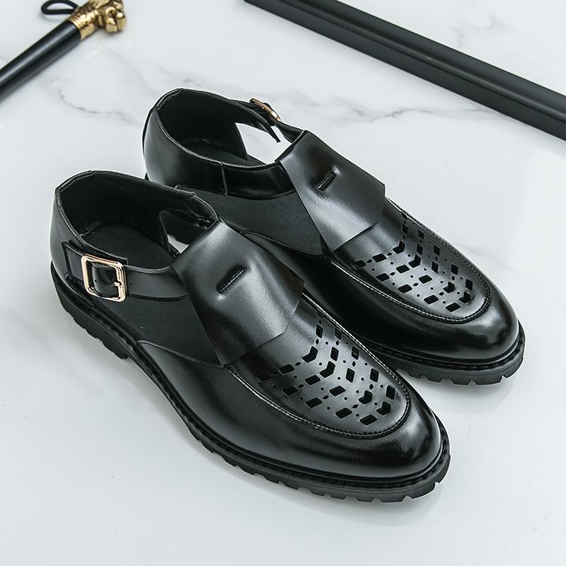 Fashion Summer Men Retro Sandals Men Casual Light Comfortable Fashionable Beach Sandals Travel Sandals Black Size 38-46 Men Sandals