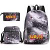 Large Capacity Schoolbag with Shoulder Strap; Student Three-piece Pencil Case Set