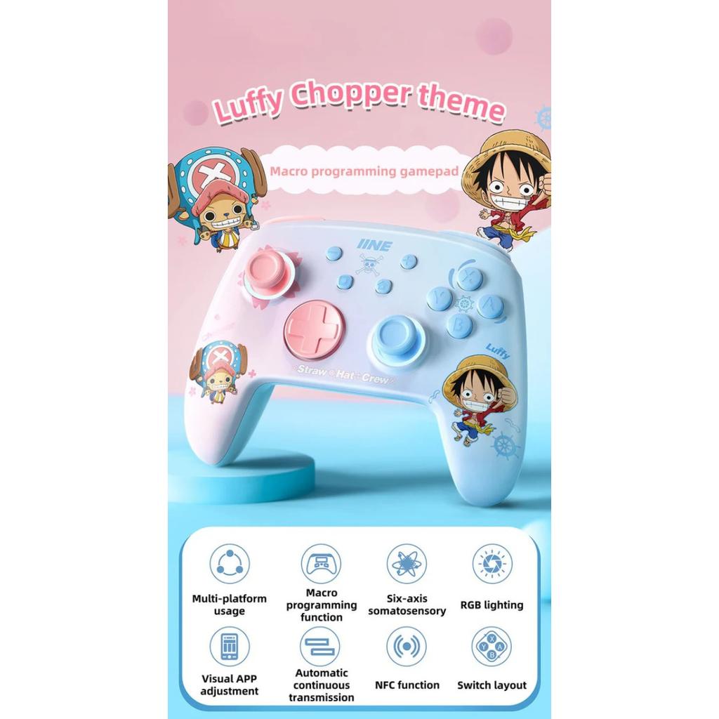 Luffy/Chopper Gamepad with Adjustable Lights Wireless Bluetooth Left and Right Hand Controllers for Switch