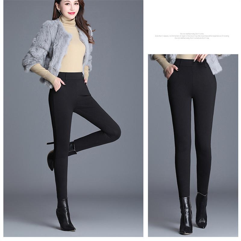 2022 Winter Women's Pants Classic Vintage High Waist Fashion Skinny Leggings Pencil Pants Stretch Trousers Femme Casual Legging