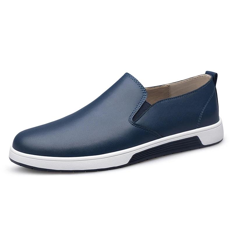 Genuine Leather Men Casual Shoes Hot Sale Man Loafers Soft Moccasins Breathable Slip On Driving Shoes New Leisure Walk Sneakers