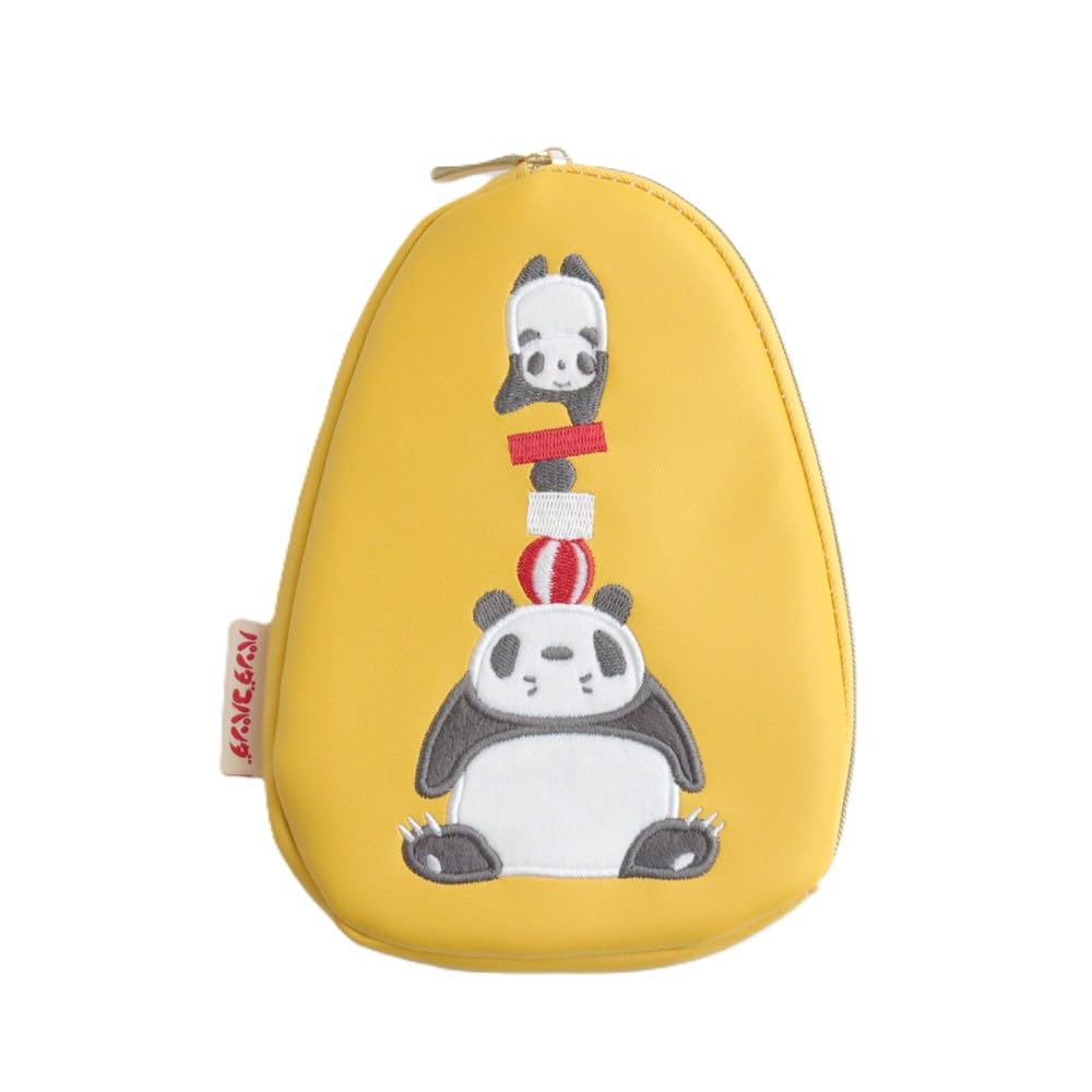 

Радостная панда Копанда Кошелек Вырезанный Кошелек из боа Желтый PNN-087