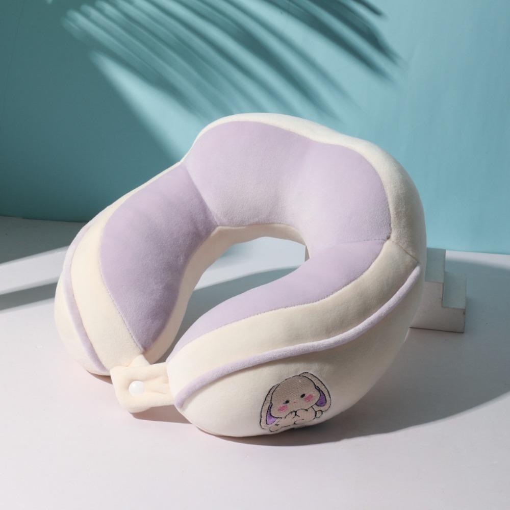 PP Cotton Cartoon Animal Hump Neck Pillow Snap-fastener Soft Office Nap Neck Hanging Design Ergonomic U-shaped Pillow Business