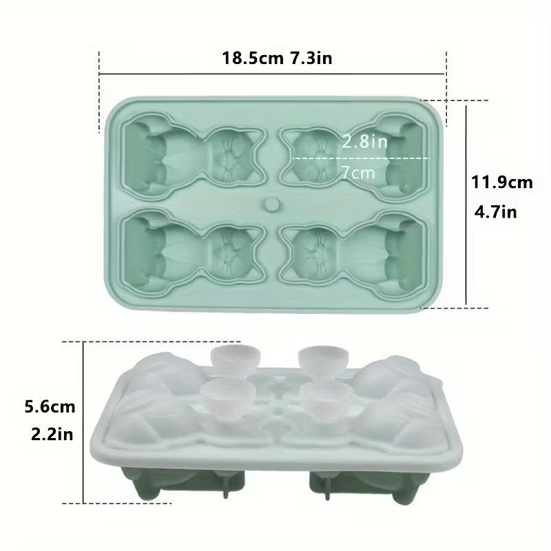 Cute Cat Paw Silicone Ice Cube Tray, Food Grade BPA-Free Easy Release Ice Mold for Whiskey, Cocktails, Home Bar, Kitchen