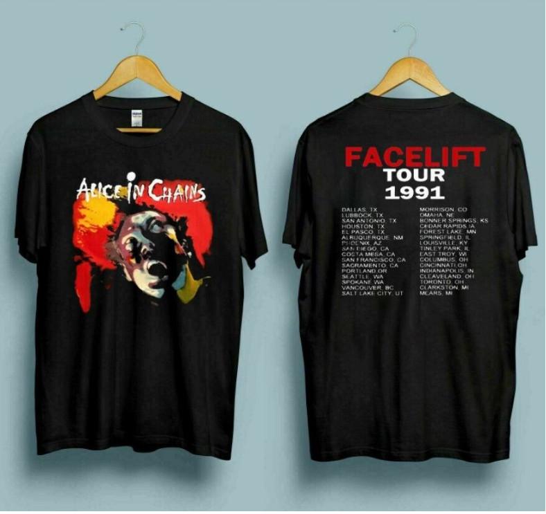 Alice In Chains 1991 Concert Tour New T shirt Vintage Sizes S-5XL S