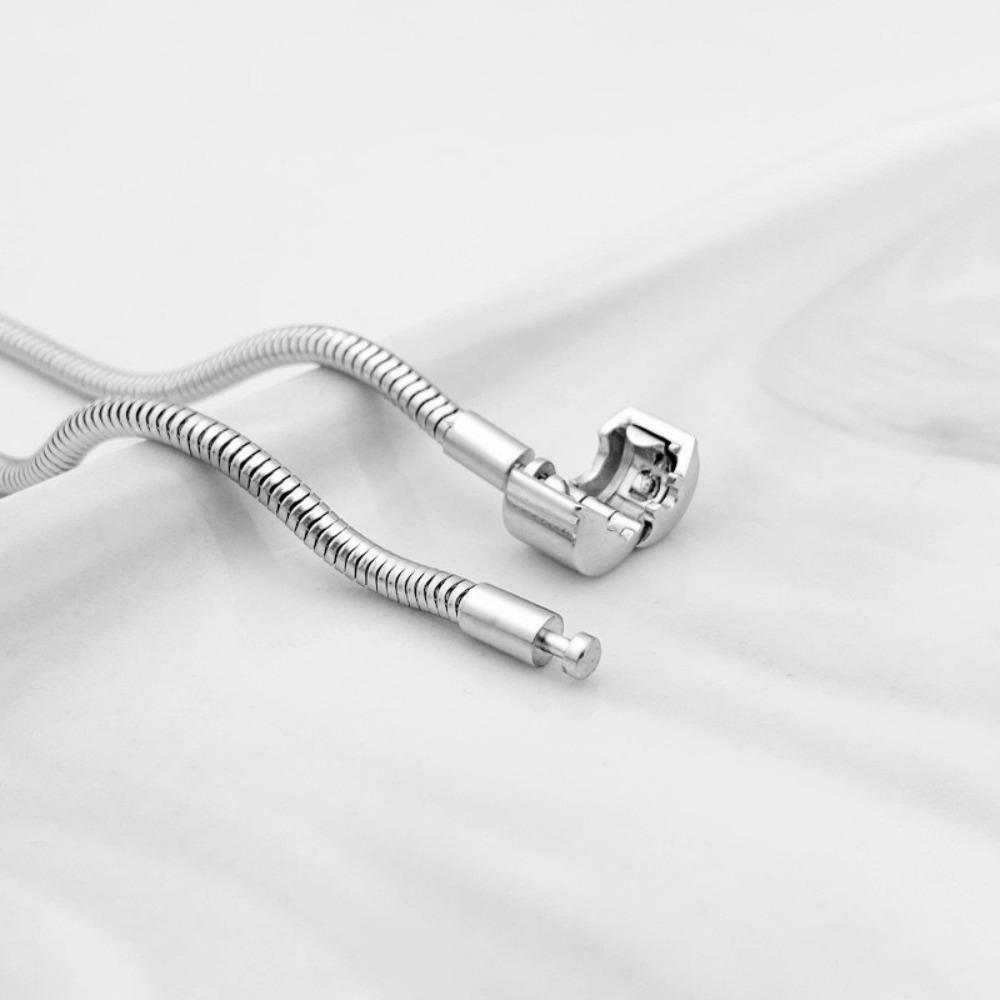 Titanium Steel Heart Bracelet Classic DIY Snake Chain Never Fade Trendy Jewelry Gift for Women