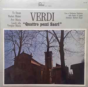

LP Record GIUSEPPE VERDI CORO E ORCHESTRA SI Quattro Pezzi Sacri 6540268 FONTANA 1971 Italy Classical Used