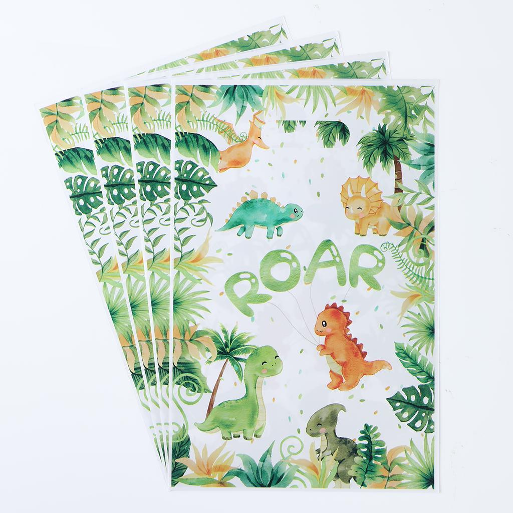 Cartoon Dinosaur Plastic Gift Bag Candy Bag Dinosaur Birthday Party Decor Kids Birthday Party Supplies Favors Baby Shower Decor