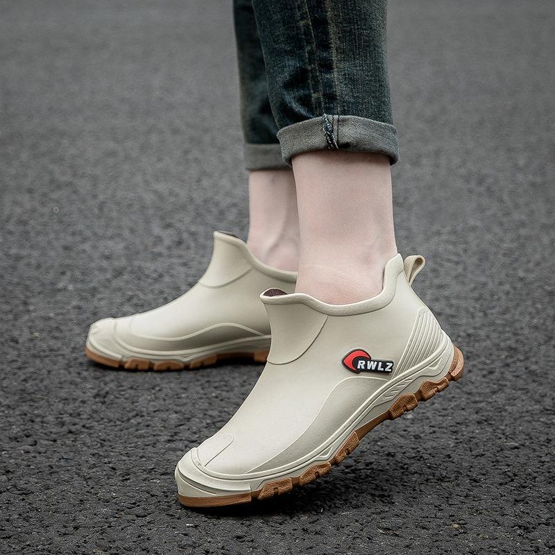 Summer Wakou low-top rain shoes men's short rain boots fashionable waterproof shoes non-slip fishing shoes comfortable work shoes
