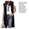 Feminino colete longo ponto aberto cardigan sem mangas cor sólida solto elástico macio respirável casual comprimento médio senhora colete casaco