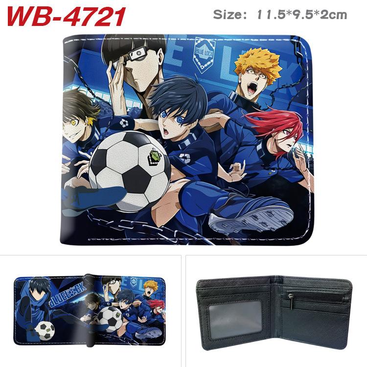 Blue Lock Anime Card Holder Colorful Print Short Wallet Folded Leather Purse 1pcs
