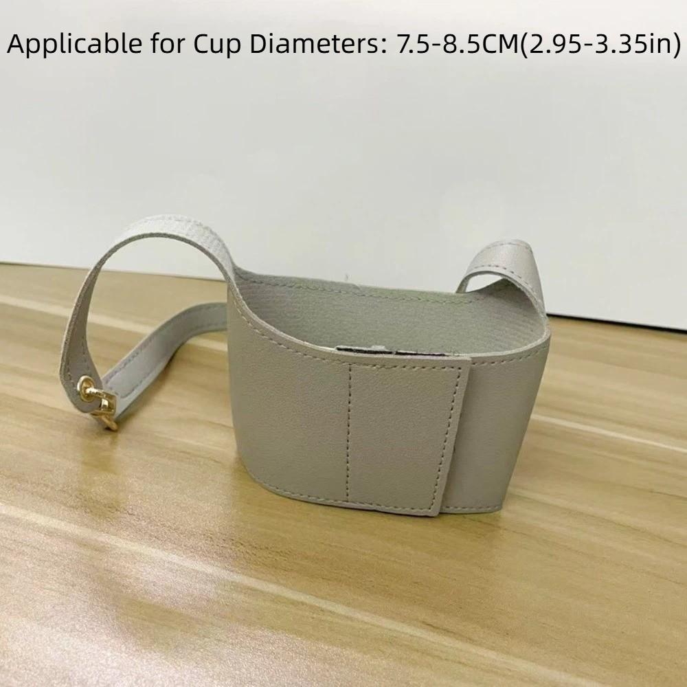 Insulating Function Cup Holder PU Water Bottle Sleeve Convenient Leather Cup Cover  Milk Tea Cups