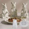 Silicone Rabbit Tray Mold 3D Rabbits Candle Molds Multipurpose Candy Plates  Easter Celebration