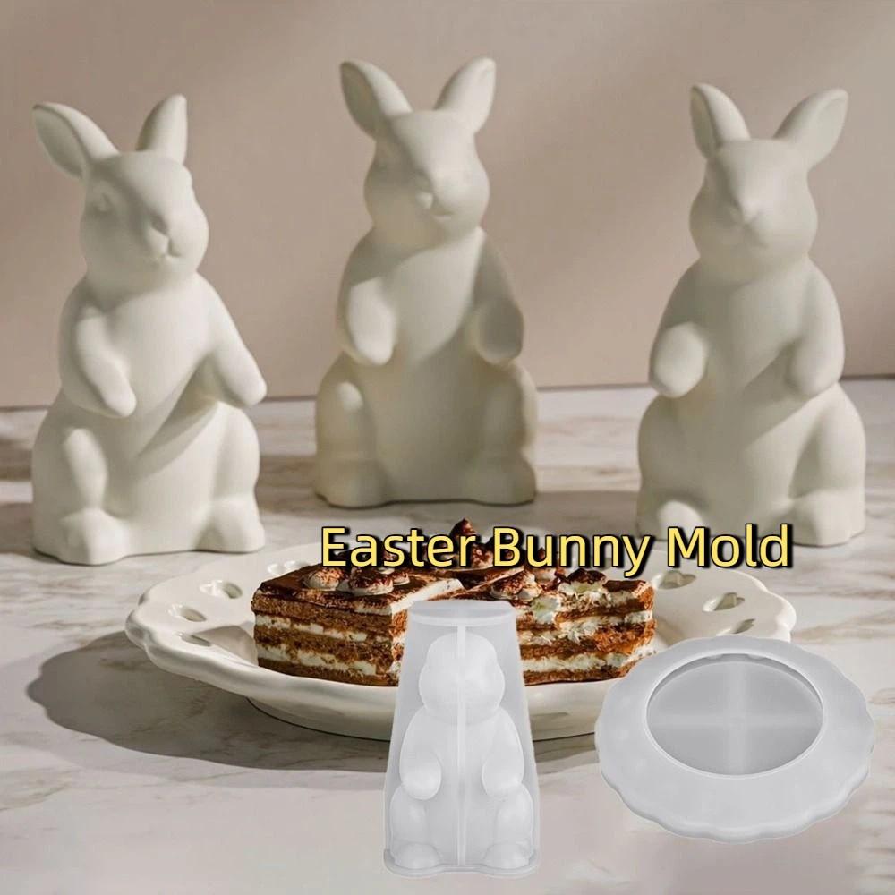 3D Easter Bunny Tray Mold Non-stick Easter Bunny Mold Decorative Candy Plates  Party