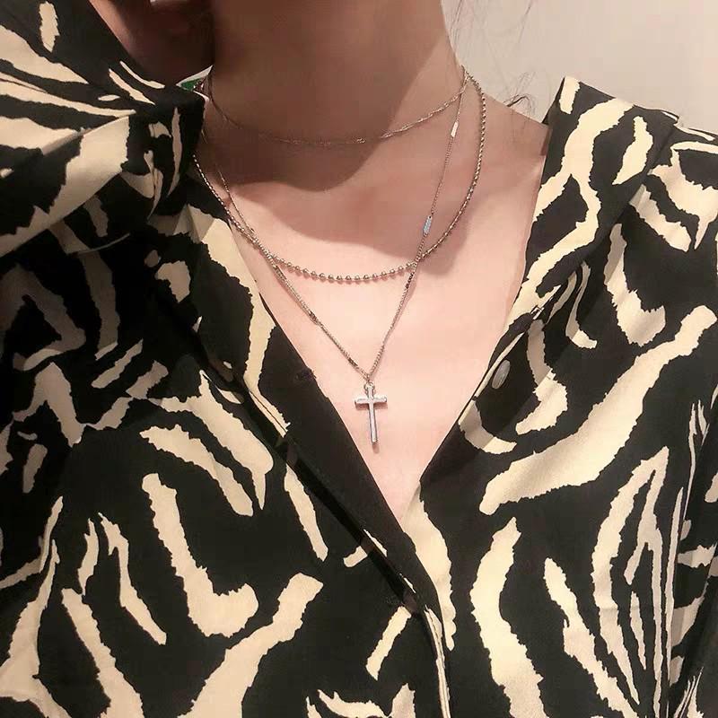 İlkbahar Kore Çok Katmanlı Y Şekilli Punk Choker Kolye