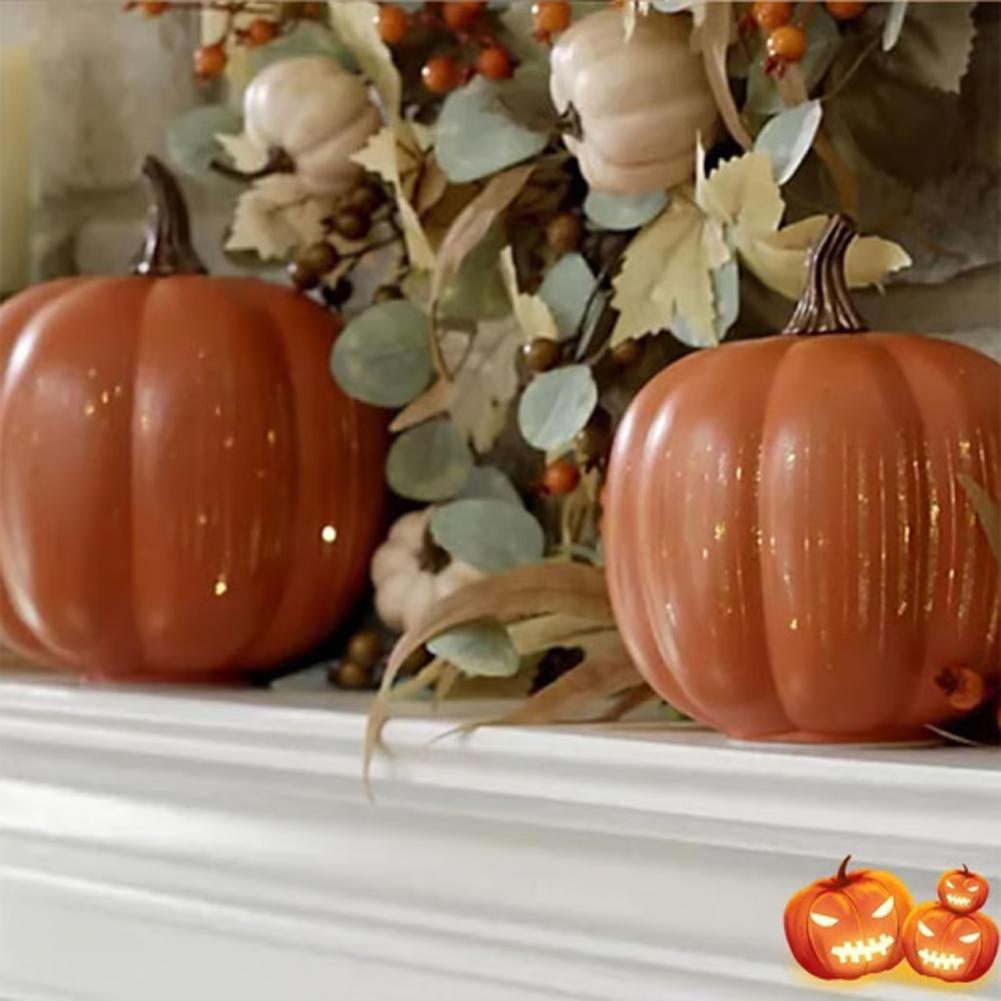 Starry Night Pumpkins Twinkle LED Light Pumpkins Glass Halloween Pumpkin Lamp Light for Home Bedroom Bathroom Hallway