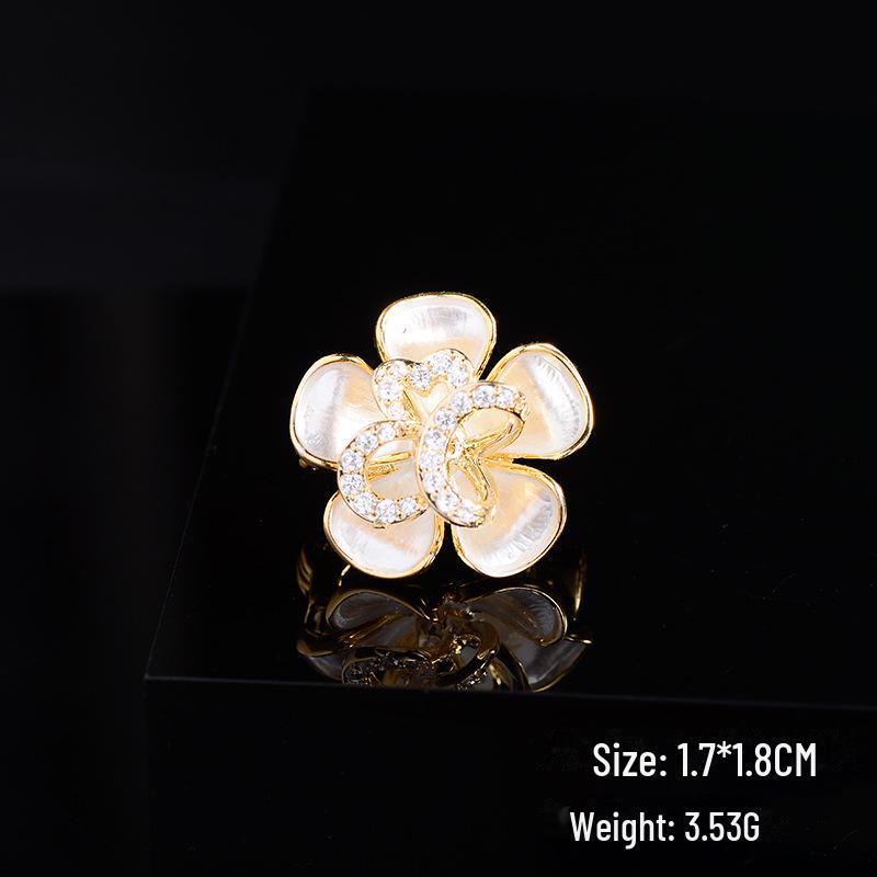 Broșă Elegantă cu Zircon Micro-Incrustat: Accesoriu de bijuterie la modă, potrivit pentru orice ținută, pentru vară