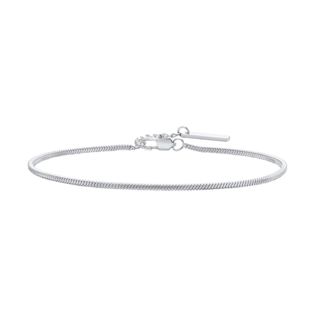 1.7mm Stainless Steel Links Wristband, Stylish Adjustable Unisex Jewelry Square Snake Chain Bracelets for Men Women Accessories