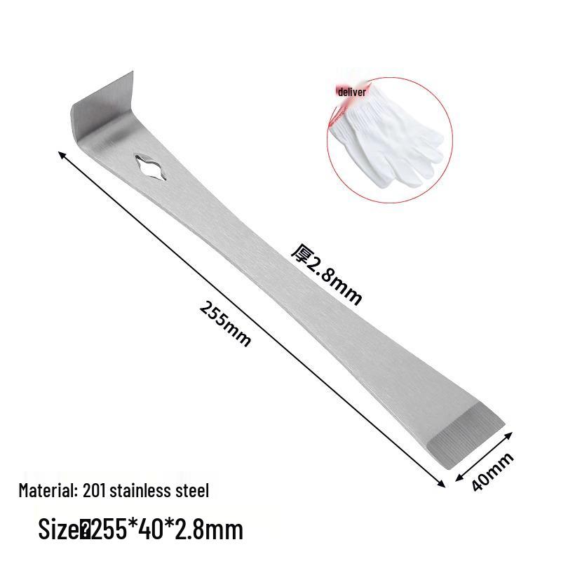 Multifunktionales Brecheisen & Schaber aus Edelstahl: Werkzeug mit hoher Härte für Holzbearbeitung und Imkerei mit Meißel-, Hebel- und Schabefunktionen.