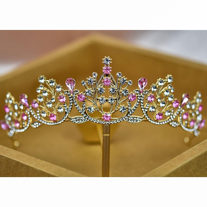 Bridal Crown Tiara Colored Diamond Coming of Age Ceremony Princess Bestie Gift Birthday Rhinestone Crown