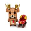 Gorbricks MOC Christmas Snowman Santa Claus Elk Brickheadz Building Block Set Square Head Xmas Suit Toys Christmas Gift