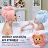 Microfibre Hair TowelHair Drying Towel WrapSuper Absorbent Hair Turban Towel with Bear Button Quick Drying Towel For Women/Kid